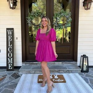 A&F Emerson Puff Sleeve Mini Dress